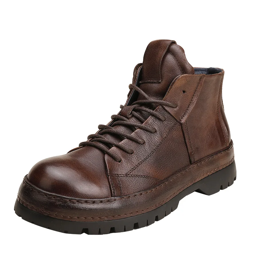 Men'S Shoes Brogues - 빈티지 영국 남성 앵클 부츠, 수제