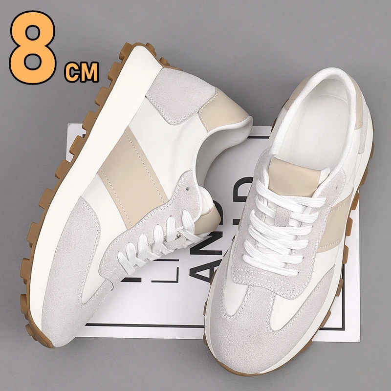 Men Shoes Size Chart - 남자 엘리베이터 캐주얼 스니커즈 암소 스웨이드