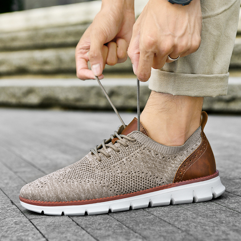 Men'S Shoes Brogues - 남성 캐주얼 신발 클래식 통기성 브로그