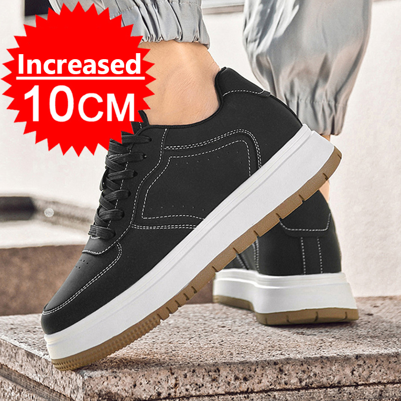 Men Shoes Size Chart - 남성용 키높이 운동화 레이스업 스포티 화이트