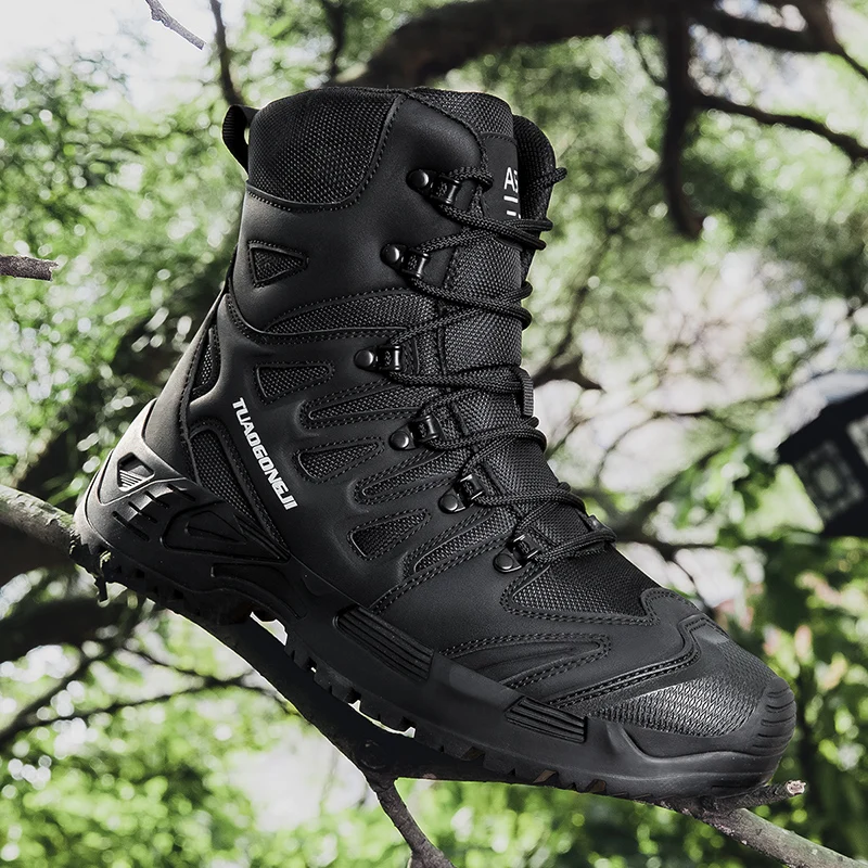 Hiking Boot Waterproof - 남성용 야외 하이킹 전술 부츠 발목