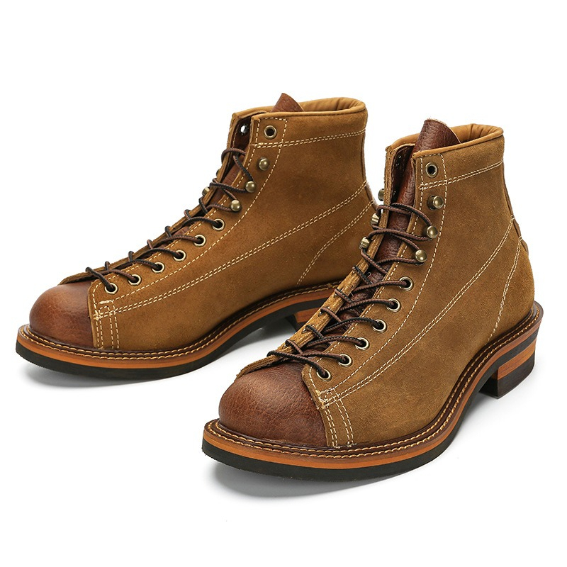 Men'S Shoes Brogues - 빈티지 남성용 정품 가죽 굿이어 웰트