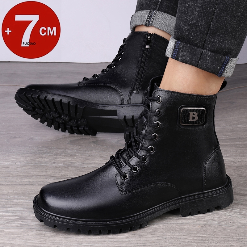 남성용 천연 가죽 키높이 부츠 겨울용 따뜻한 안감 지퍼 - Winter Boot Insulated 리뷰 및 가격