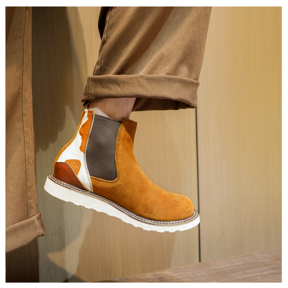 고품질 천연 가죽 오토바이 부츠 브로그 슈즈 레트로 라 - Men'S Shoes Brogues 리뷰 및 가격