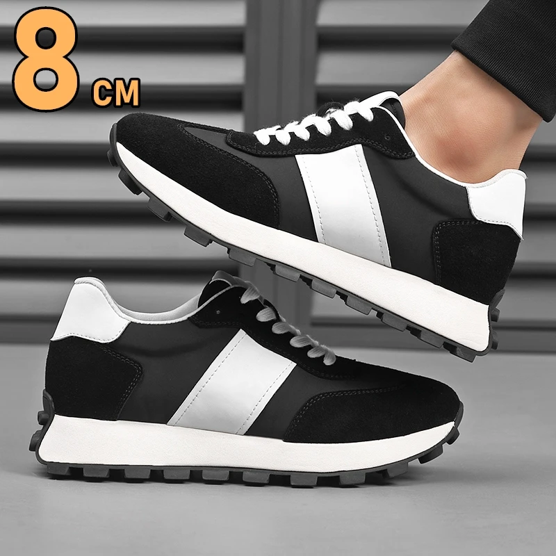 남자 엘리베이터 캐주얼 스니커즈 암소 스웨이드 가죽 레 - Men Shoes Size Chart 리뷰 및 가격