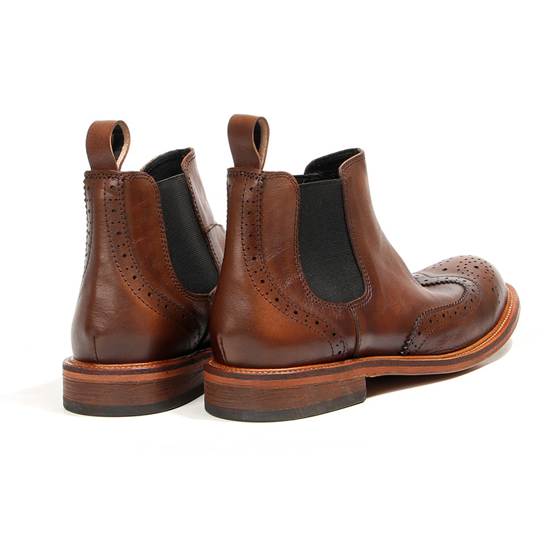 새로운 수제 남자 빈티지 영국 발목 부츠 가을 봄 공구 - Men'S Shoes Brogues 리뷰 및 가격
