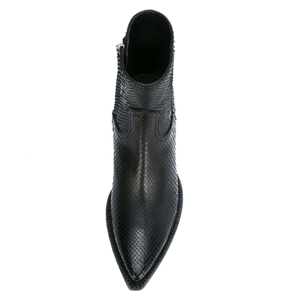 남성 첼시 부츠 천연 가죽 앵클 부츠 비즈니스 뾰족한  - Men Shoes H&M 리뷰 및 가격