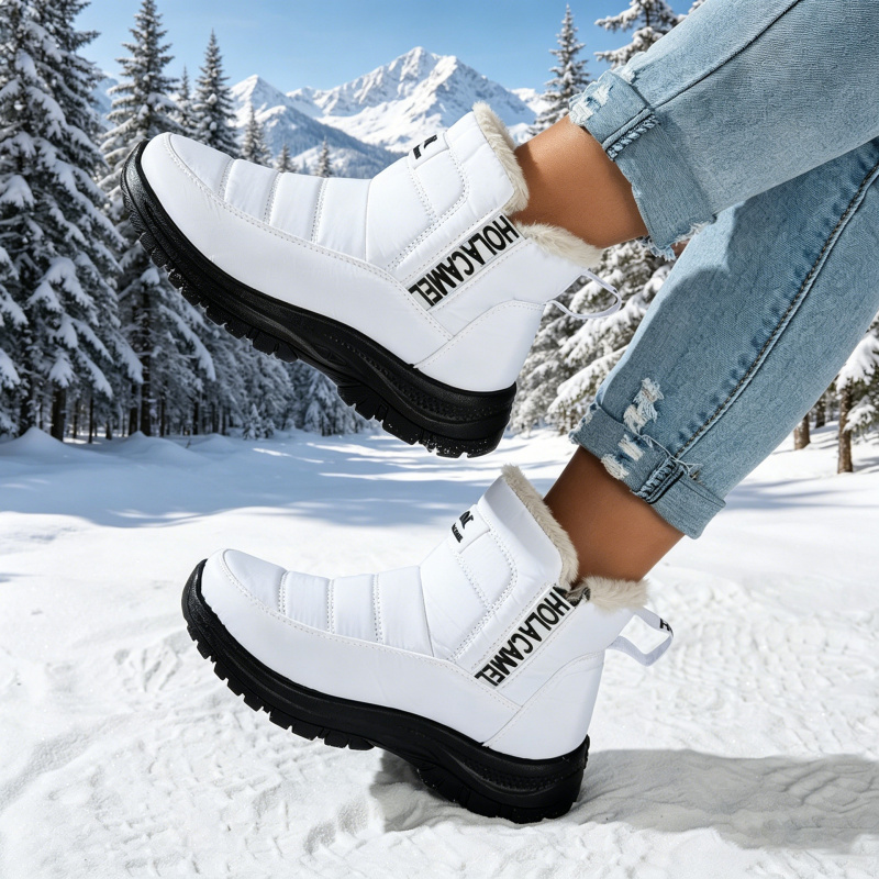 두꺼운 플리스 안감이 있는 여성용 스노우 부츠, 따뜻하 - Hiking Boot Waterproof 리뷰 및 가격