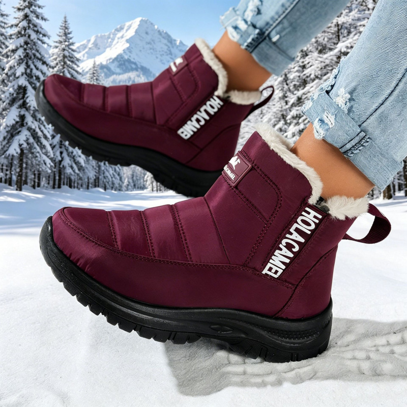 두꺼운 플리스 안감이 있는 여성용 스노우 부츠, 따뜻하 - Hiking Boot Waterproof 리뷰 및 가격