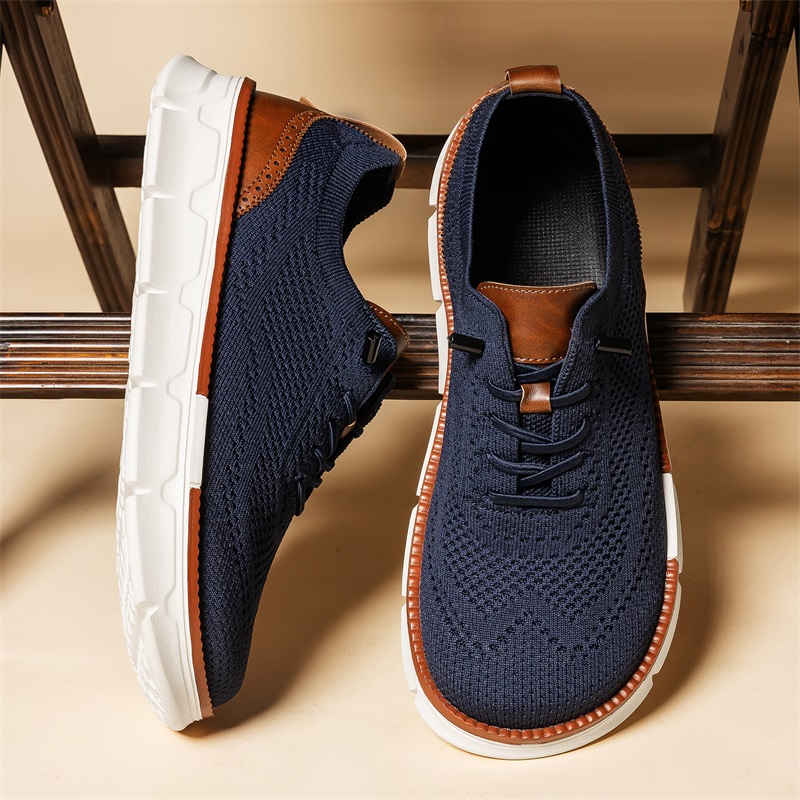 남성용 와이드 토 니트 드레스 슈즈 슬립온 통기성 메쉬 - Men'S Shoes Brogues 리뷰 및 가격