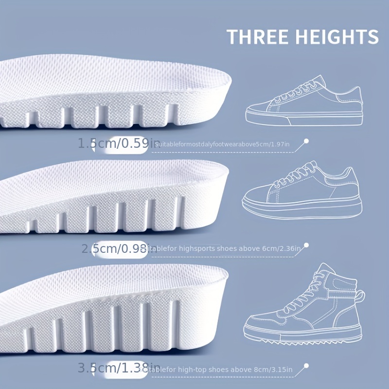 1 쌍 새로운 1.5-3.5cm 흰색 보이지 않는 높이 - Men Shoes Size Chart 리뷰 및 가격