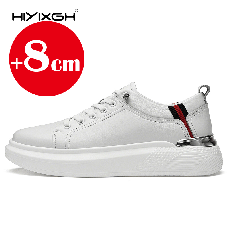남성용 진짜 가죽 키 향상 신발, 남성용 흰색 스니커즈 - Men Shoes Size Chart 리뷰 및 가격