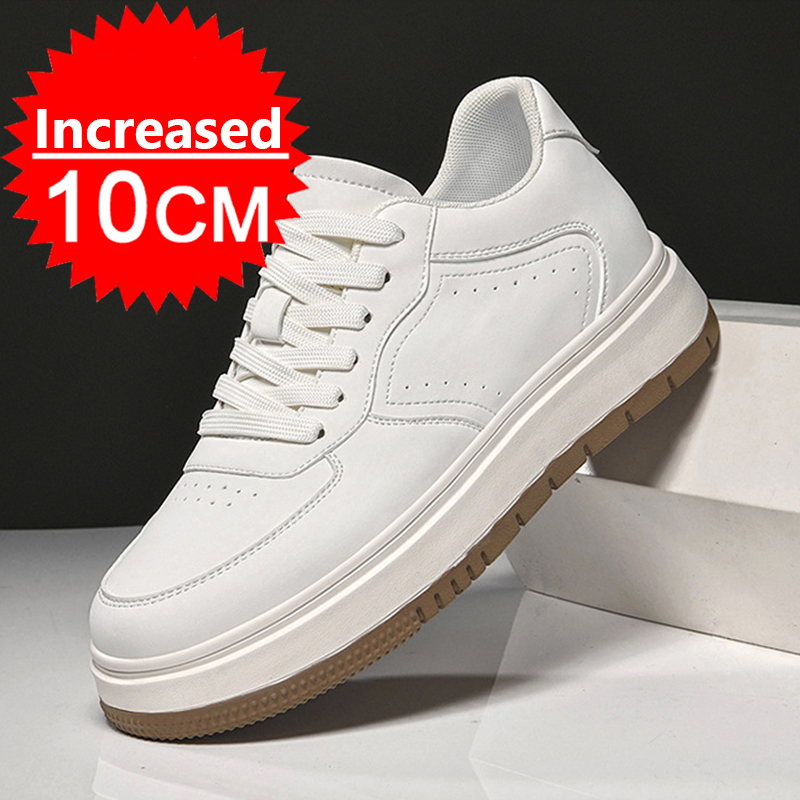 남성용 키높이 운동화 레이스업 스포티 화이트 스니커즈  - Men Shoes Size Chart 리뷰 및 가격