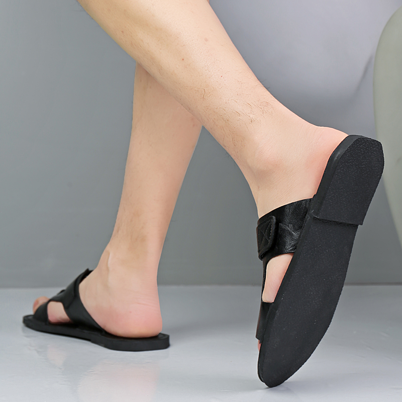 대형 프리미엄 가죽 샌들 남성 여름 신상 미끄럼 방지  - Men Shoes H&M 리뷰 및 가격