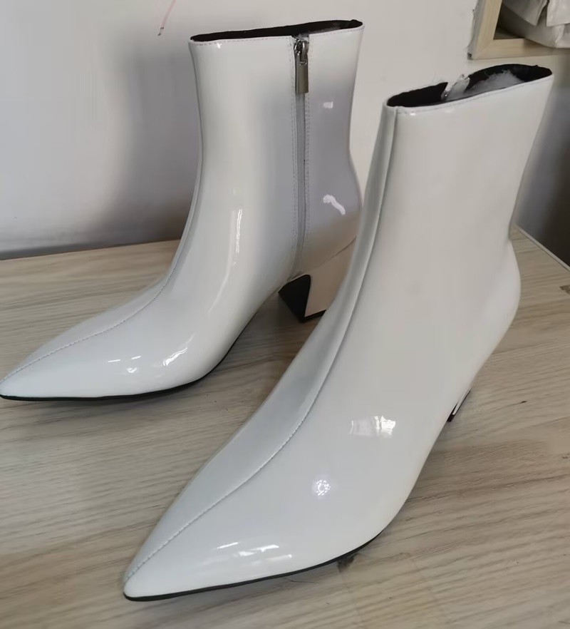남성용 새 패션 화이트 부츠 고품질 에나멜 가죽 부츠  - Men Shoes H&M 리뷰 및 가격