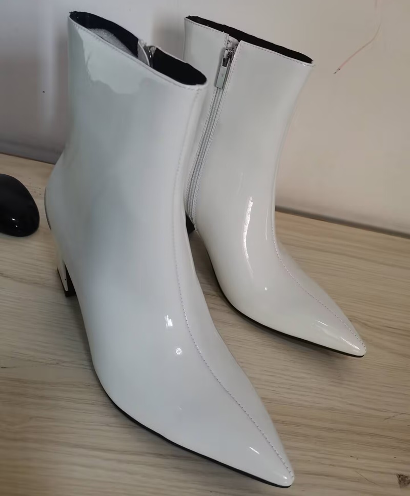 남성용 새 패션 화이트 부츠 고품질 에나멜 가죽 부츠  - Men Shoes H&M 리뷰 및 가격
