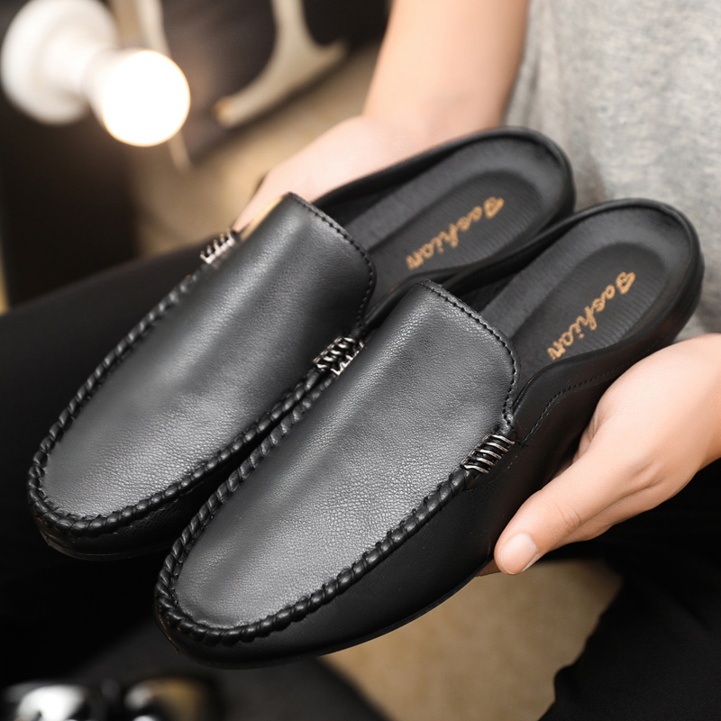 남성용 하프 슈즈, 편안한 PU 가죽 캐주얼 슈즈, 통 - Men'S Shoes For Sale 리뷰 및 가격