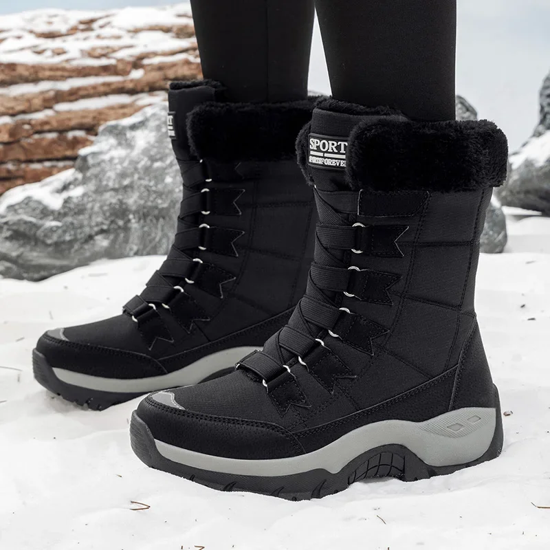 새로운 겨울 여성 부츠 고품질 따뜻한 여성용 스노우 부 - Hiking Boot Waterproof 리뷰 및 가격